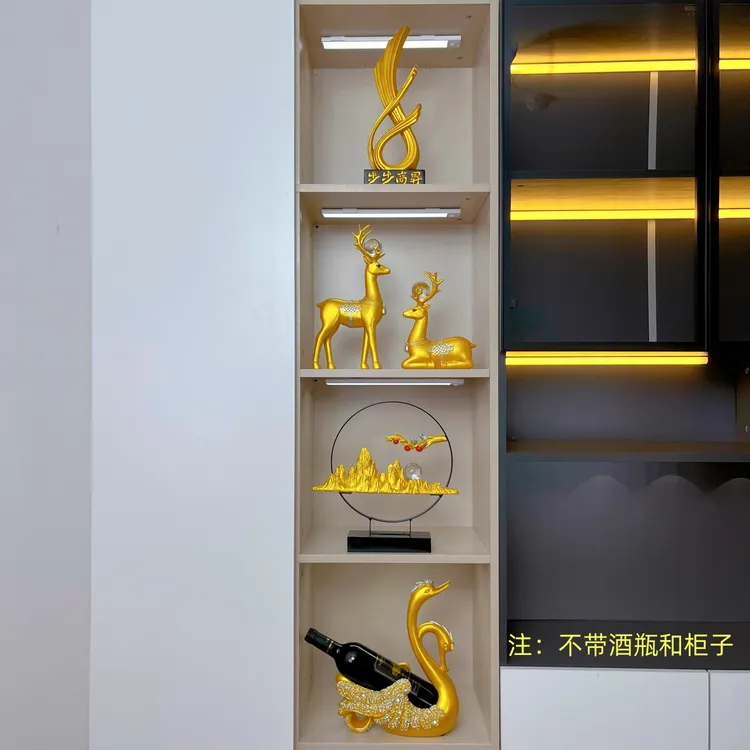 轻奢简约四格暖居入户新房客厅玄关电视柜酒柜装饰品创意桌面摆件