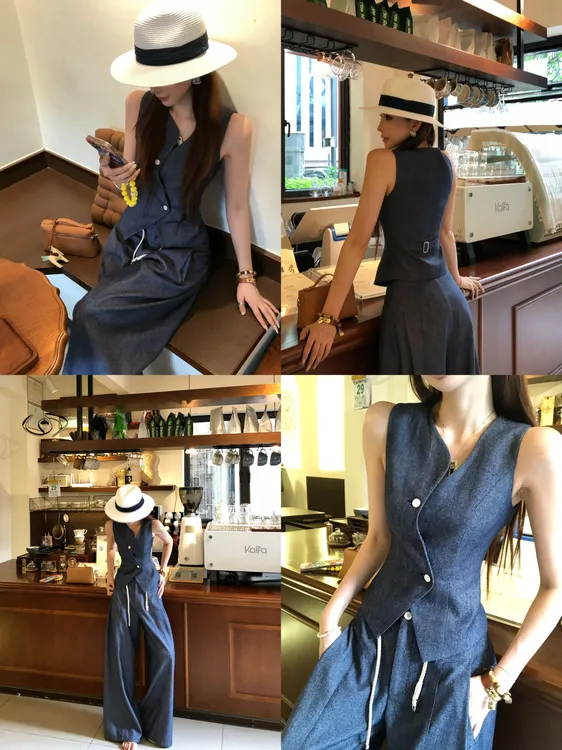 婉君【亚麻老钱马甲】夏季修身百搭无袖休闲风气质马甲LWJ25B2T1291