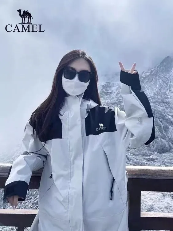 骆驼三防户外冲锋衣男女秋冬保暖防风防水可拆卸三合一连帽登山