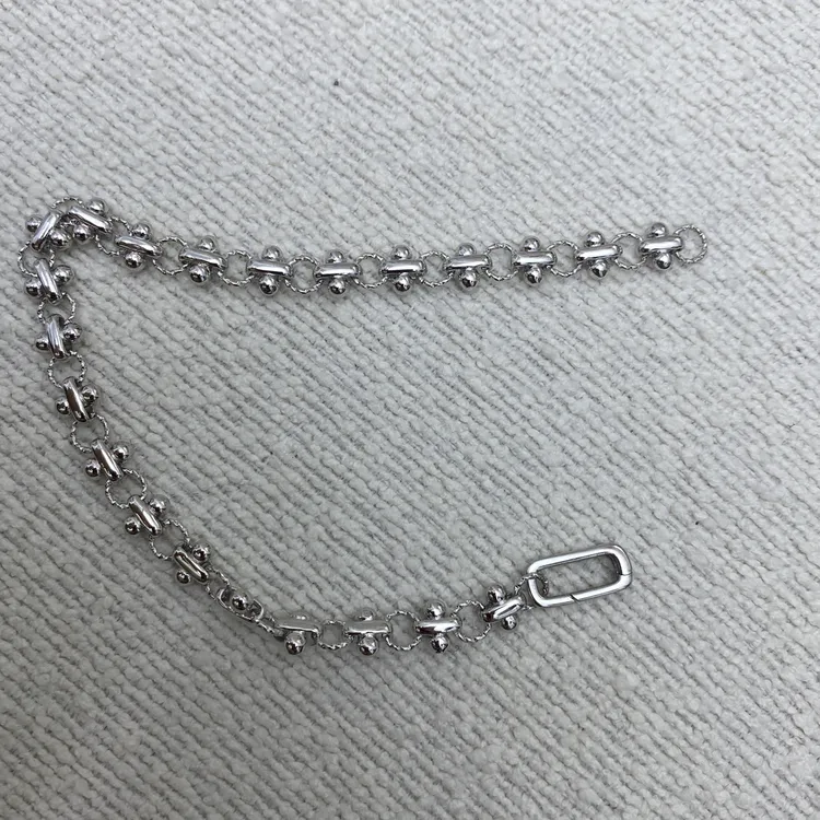 925银手链 小众银色百搭万能链子20cm银饰925