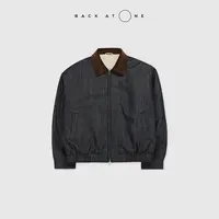 BACKATONE “牛仔特调”  复古质感羊毛絮片夹克棉服 BFF-1DC144B-K