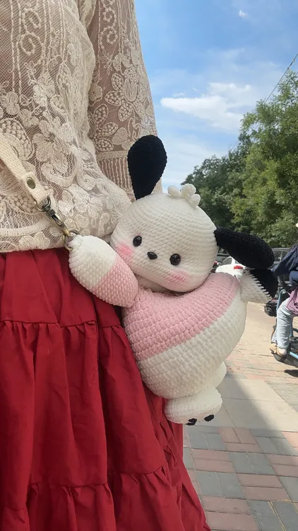 帕恰狗包包diy材料包儿童版毛线钩织编织钩针可爱动物斜挎双肩包