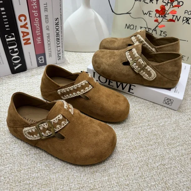 复古内增高勃肯鞋女2025秋冬新款时尚软底舒适两穿一脚蹬半拖鞋