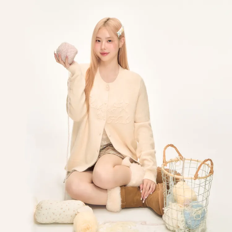 WEEKEND HUB郑豆豆同款设计感钩针绣花长袖开衫外套25417D001C