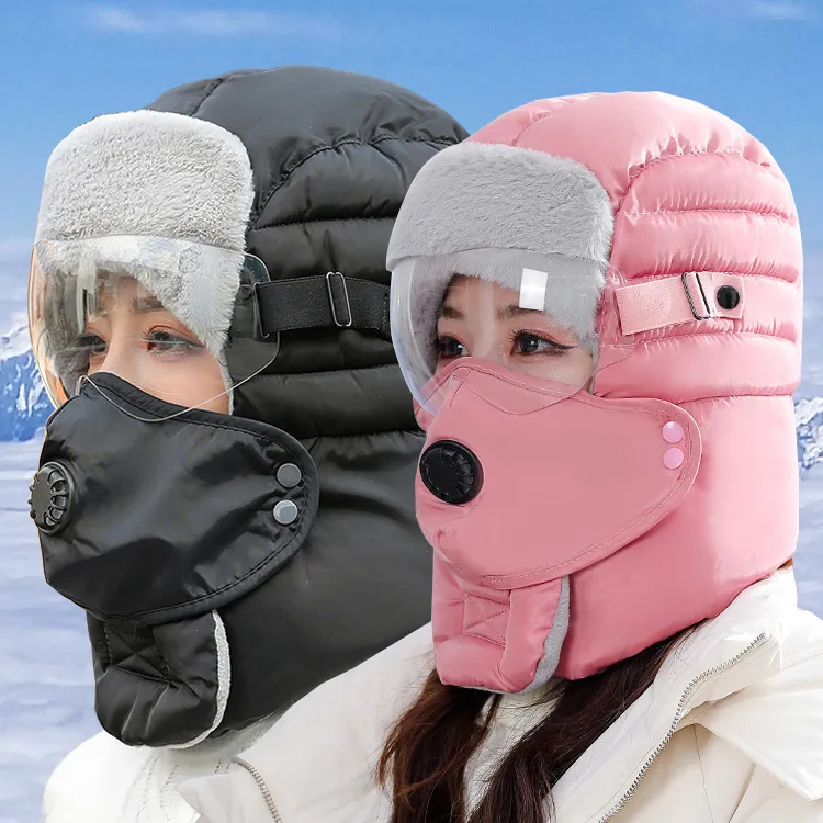 雷锋帽女冬季新款加厚保暖护耳棉帽冬天户外骑电动车防风防寒帽男