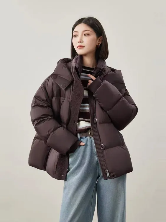 保暖90白鸭绒时尚洋气百搭休闲韩版女士羽绒服