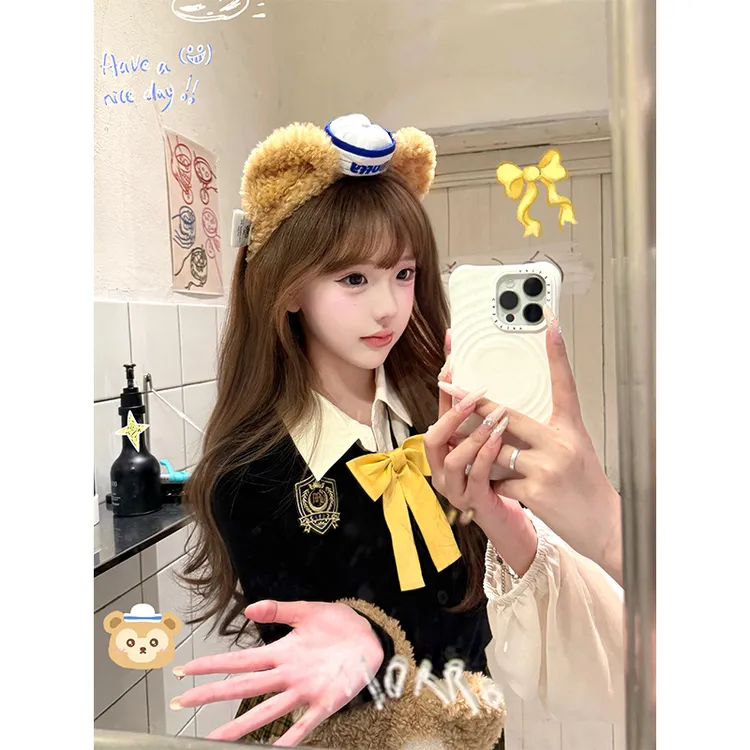 原创爆款JK正版制服学院衬衫秋冬日系毛衣向日葵格裙长袖套装女