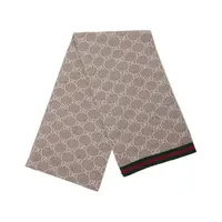 【美国发货】GUCCI古驰 情侣经典款羊毛围巾 23*180cm 米色
