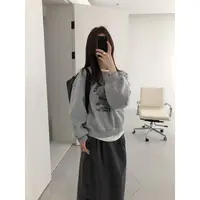 J-2566#YOUR#“狠狠心动 ”韩版卡通图案日常通勤加绒卫衣（福利