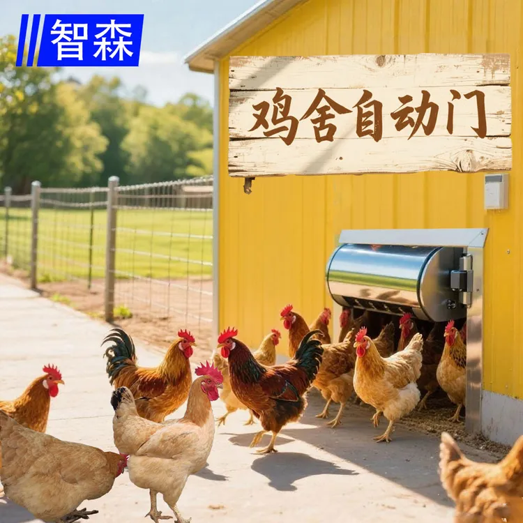 智森自动鸡舍门养鸡自动门鸡笼开关门鸡窝定时远程电动鸽子放飞门