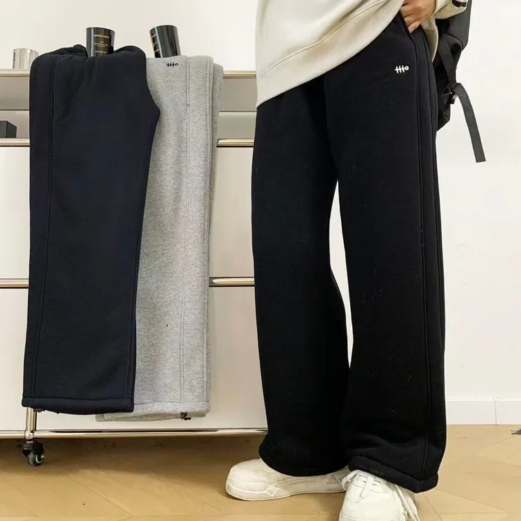 米兰棉运动裤加绒加厚葵花绒直筒裤中大童一条过冬男童加绒裤子