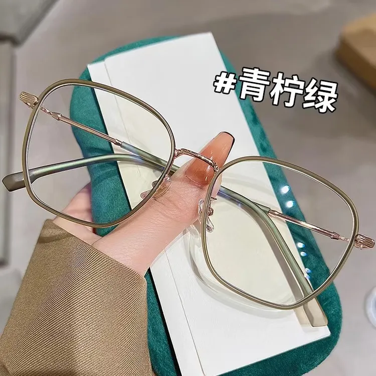 38号1188韩版近视女大框素颜显脸小韩版潮圆脸超轻眼镜框架蓝光