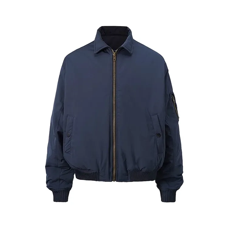 美式复古休闲翻领cleanfit飞行员男士休闲夹克男短款cleanfit夹克