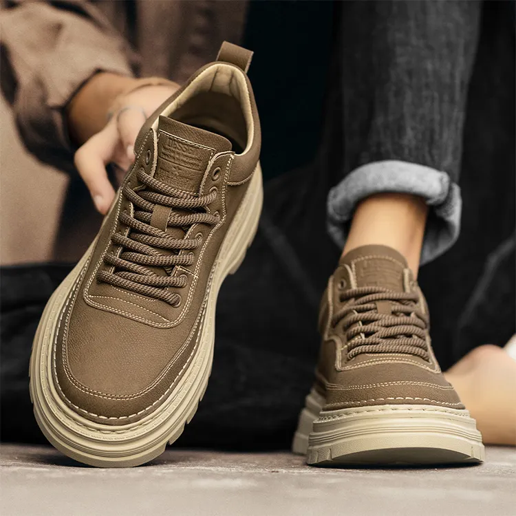 男鞋秋冬季男士马丁靴2025保暖加绒防滑耐磨运动时尚工装板鞋男款