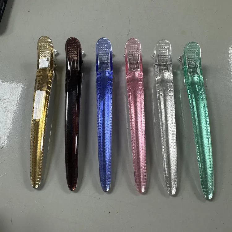 铂钛龙彩色透明长夹子烫发剪发造型专用理发工具官方正品美发工具