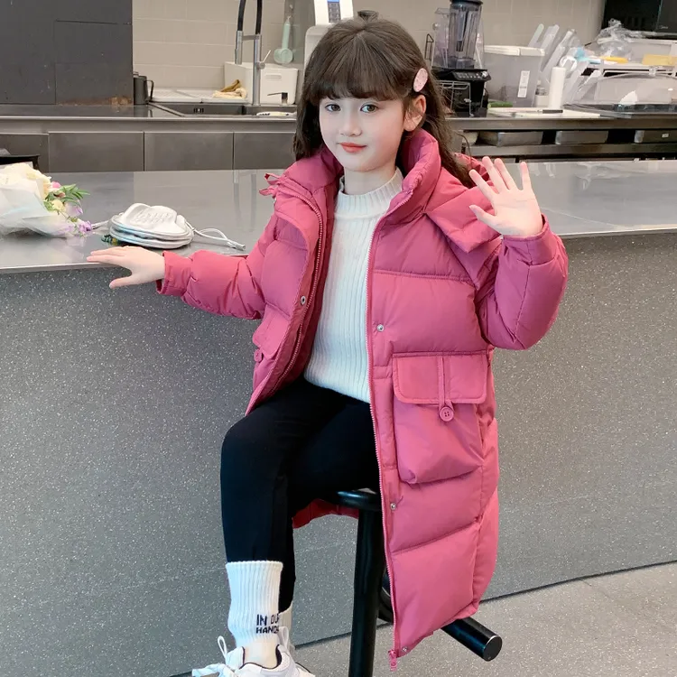 女童棉衣2025新款洋气中大童冬装外套儿童加厚长款女孩棉服棉袄潮