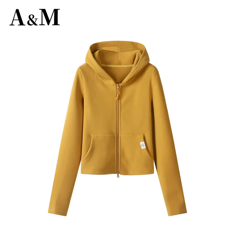 【德绒面料】运动连帽百搭短外套秋季户外女收身外套修身型长袖