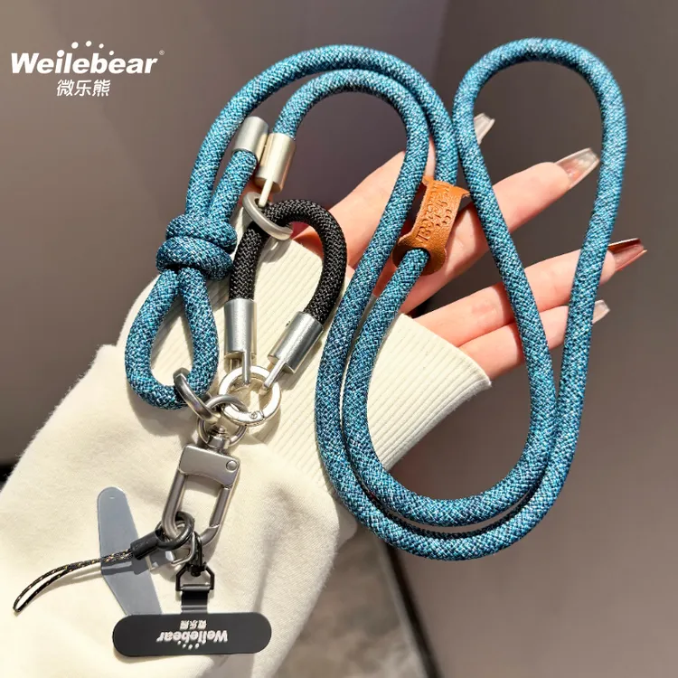 高端钛原色户外防盗手机挂绳斜挎挂脖多功能可调节背带垫片壳挂链