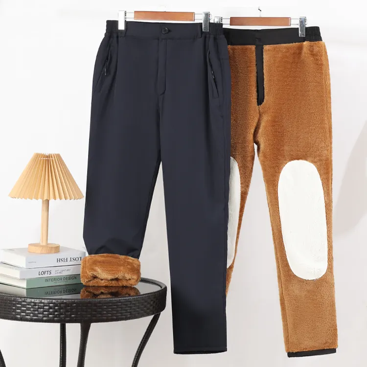 男装男士冬季加绒外穿加厚棉裤大码抗寒蓄热防风保暖绒裤裤子0625
