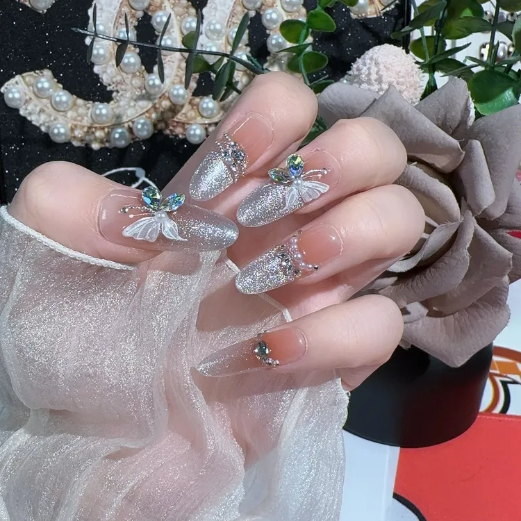 【比翼双飞2.0】纯手工高级感手工穿戴式美甲穿戴甲穿戴甲穿戴甲