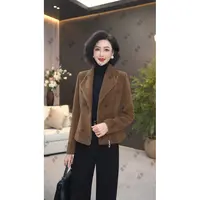 2025新款麦尔登云绒呢拉链两穿领型加厚短款高贵上衣外套WF2105