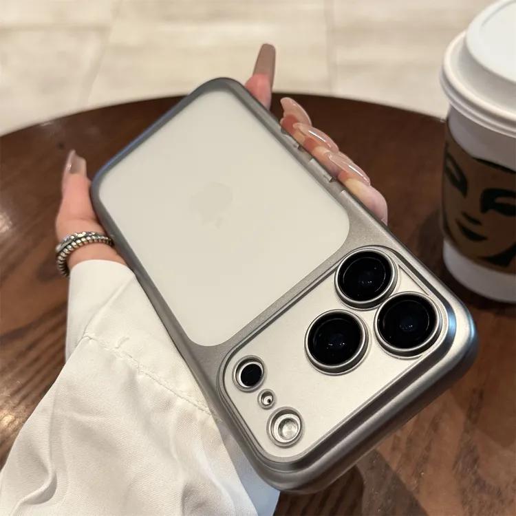 适用苹果17promax手机壳电镀磨砂高级感镜头全包防摔透明小众女款