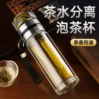 茶水分离杯泡茶杯便携过滤杯子个人专用茶道双层玻璃水杯男2025新