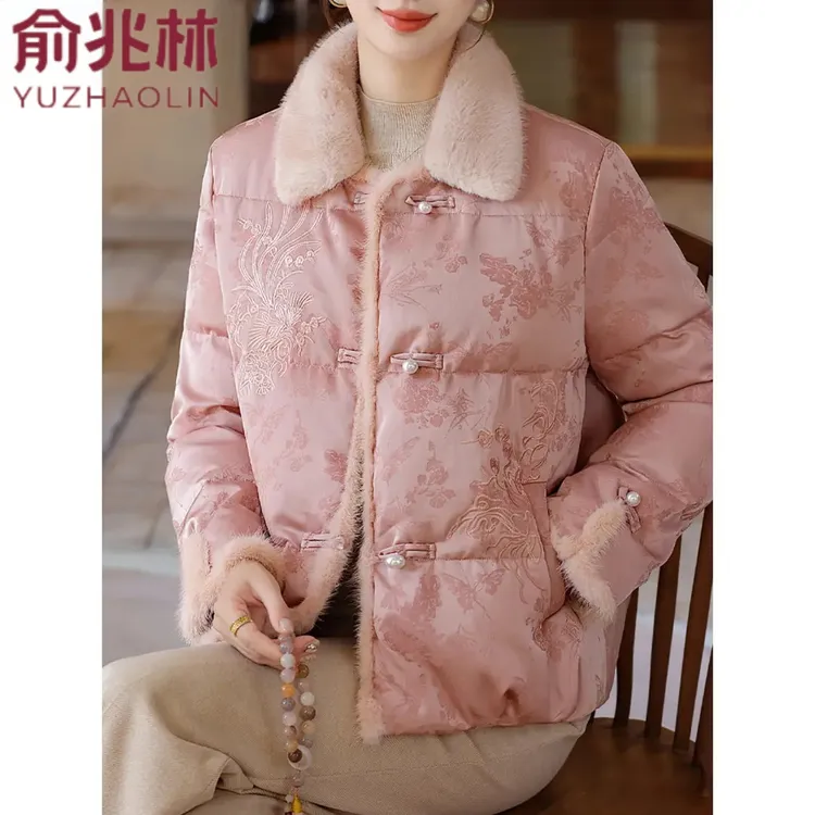 妈妈冬装外套新中式国风女装2025新款中老年棉衣女贵夫人保暖棉袄