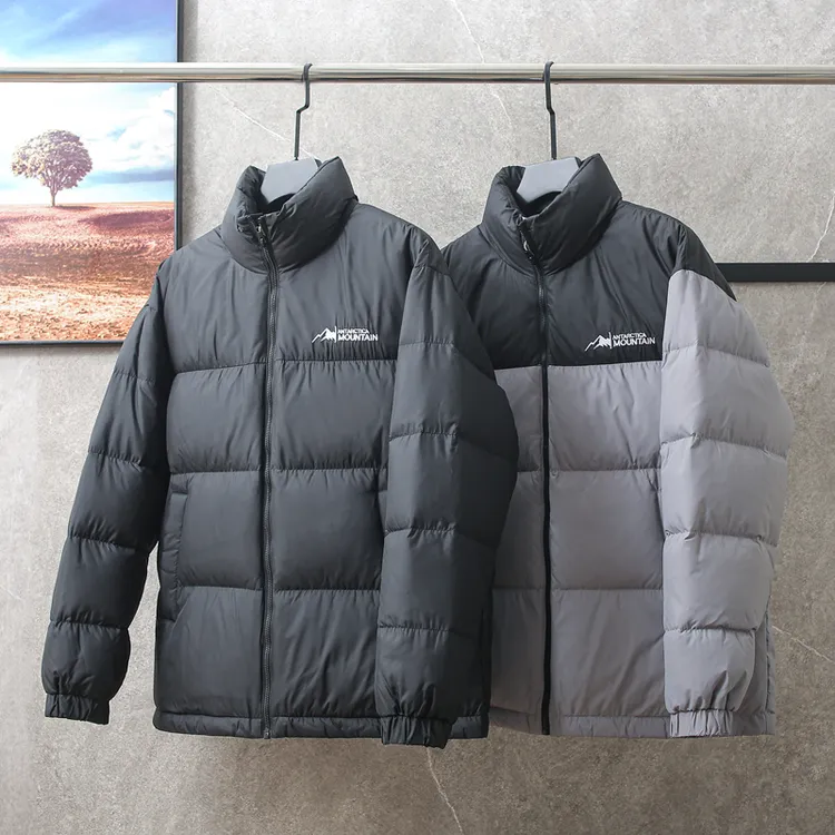 90白鸭绒！品牌撤柜立领面包服羽绒服男款冬季短款加厚保暖外套