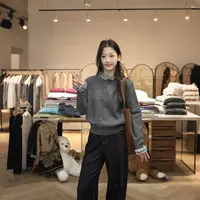 闵笑一【雾淞云烟】设计款秋冬季温柔显瘦气质甜美休闲针织上衣