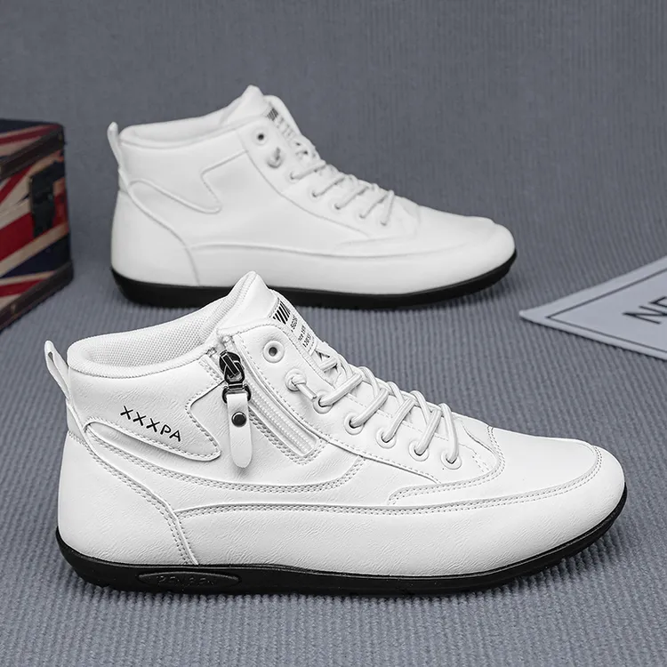 【专柜品质】男鞋2025秋冬新款时尚休闲中帮皮鞋防水防滑运动豆豆鞋