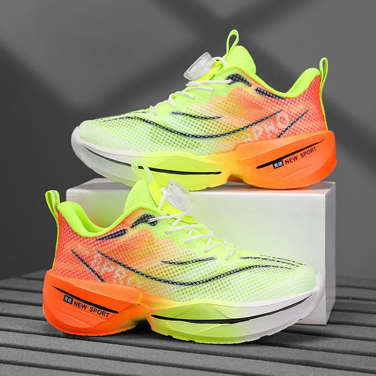 青少年减震童鞋运动鞋男女童四季耐磨旋转扣学生舒适网面潮鞋