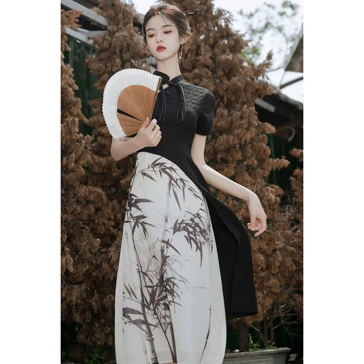 画报夫人【清仓处理】新中式女装旗袍女高级感连衣裙女夏季国风裙子