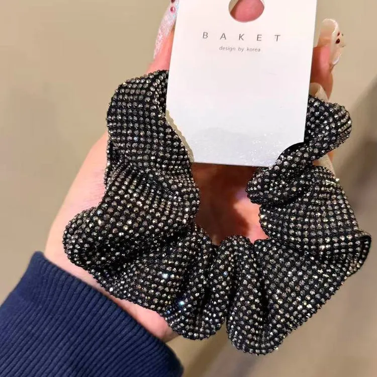 韩国东大门baket发饰蹦迪水钻满天星大肠发圈