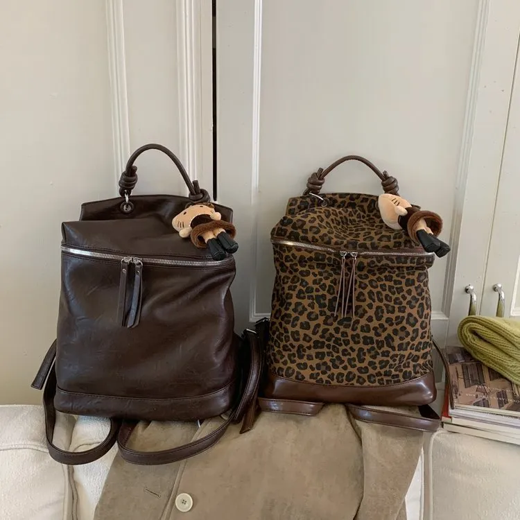 【Sun·studio】秋冬英伦复古双肩包/大容量休闲背包/上课通勤