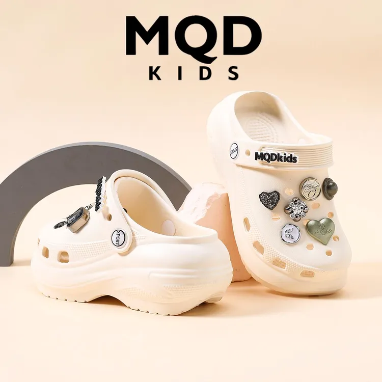 MQD儿童洞洞鞋女童凉拖夏季新款宝宝女孩家用防滑软底公主凉拖鞋