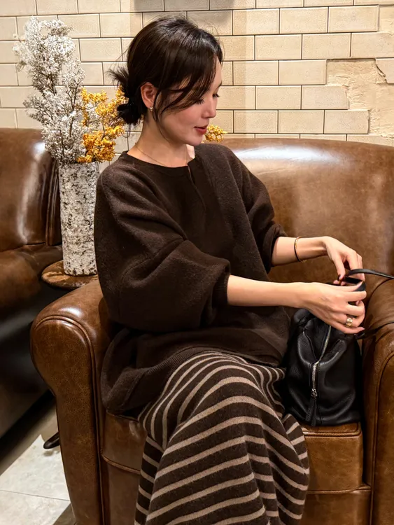 巨好看针织衫毛衣半身裙两件套装女欧洲站2025冬装新款欧货女装潮