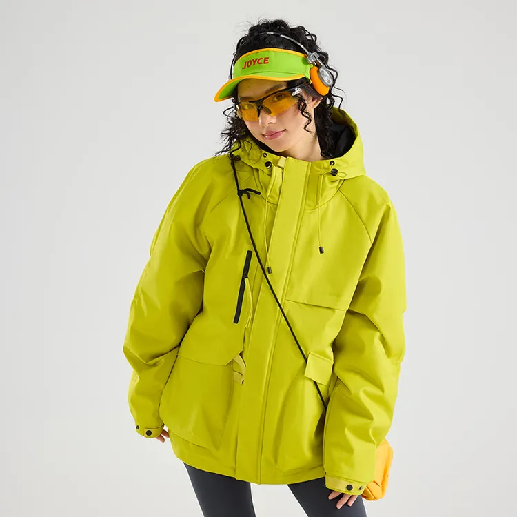 户外冲锋外套男女同款冬季新款防风登山连帽情侣加厚棉衣-7581