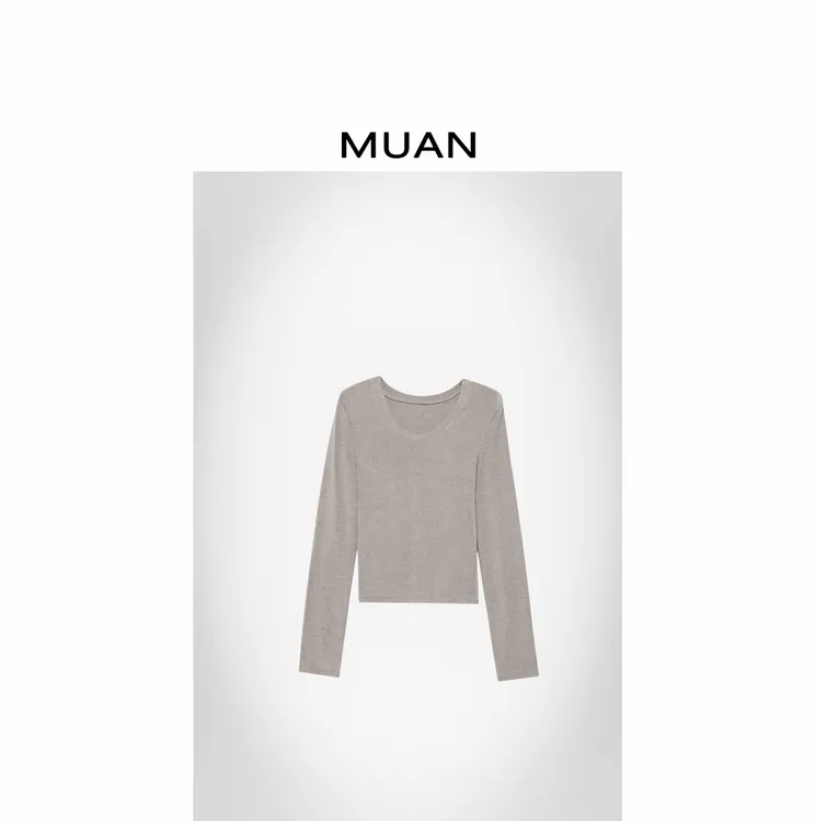 木岸MUAN：《希尔顿打底》定制极简设计感百搭上衣打底女CQ-MJ-F8611