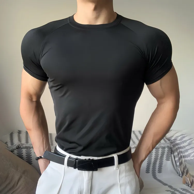 张力三分短袖伏黑甚尔同款运动健身紧身衣圆领T恤男士背心潮