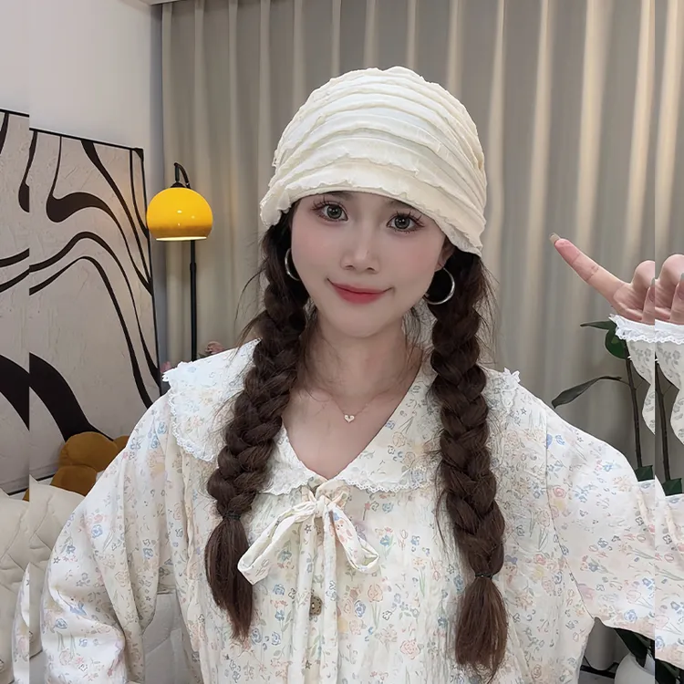 极简风女春夏包头帽孕妇产后坐月子帽子百搭时尚睡眠帽防风透气