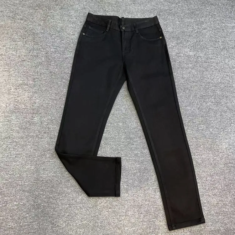 2025秋冬男士时尚弹力修身小脚印花洗水牛仔裤百搭欧货905