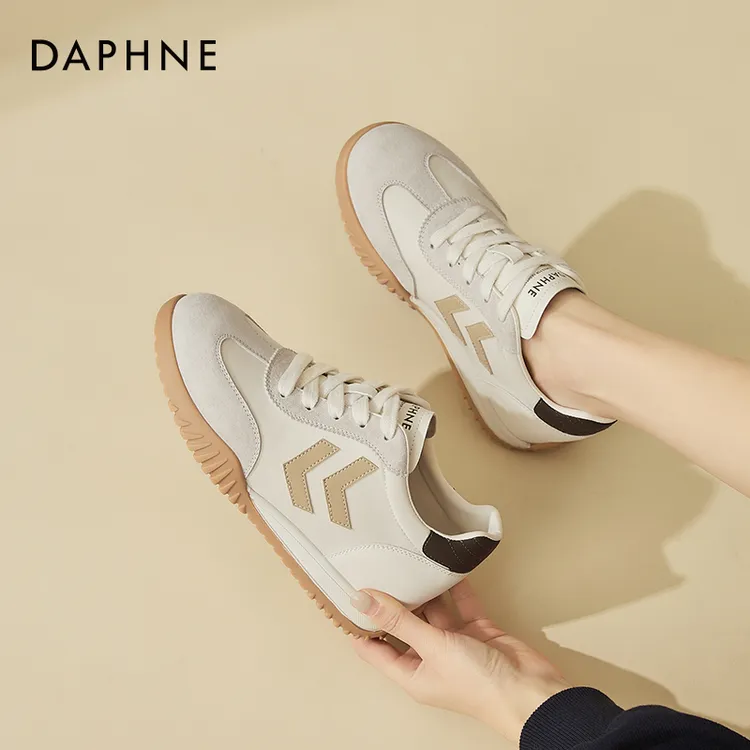 达芙妮厚底德训鞋女鞋春2025新款女鞋内增高时尚百搭运动鞋休闲鞋