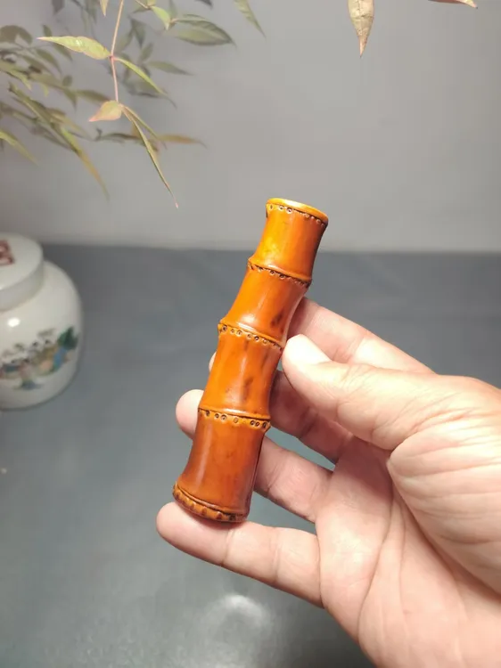 楠竹根手把件掌中宝盘玩