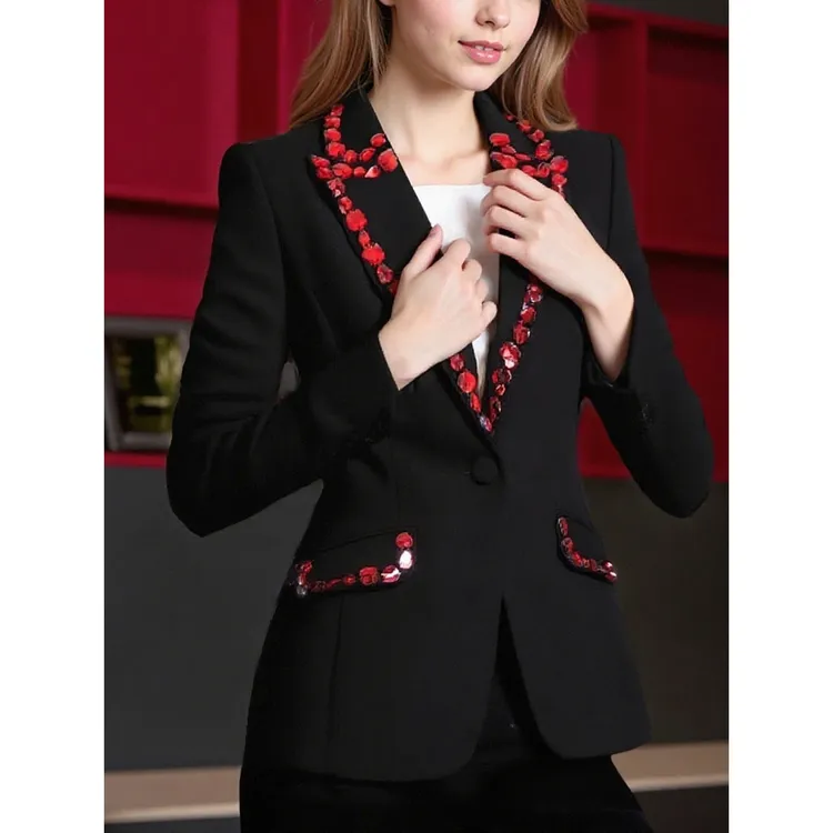 2025职业通勤风小西服秋季新款收腰修身显瘦纯色设计感西装外套女