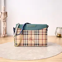 95新 BURBERRY/博柏利 战马图案单肩包/0662