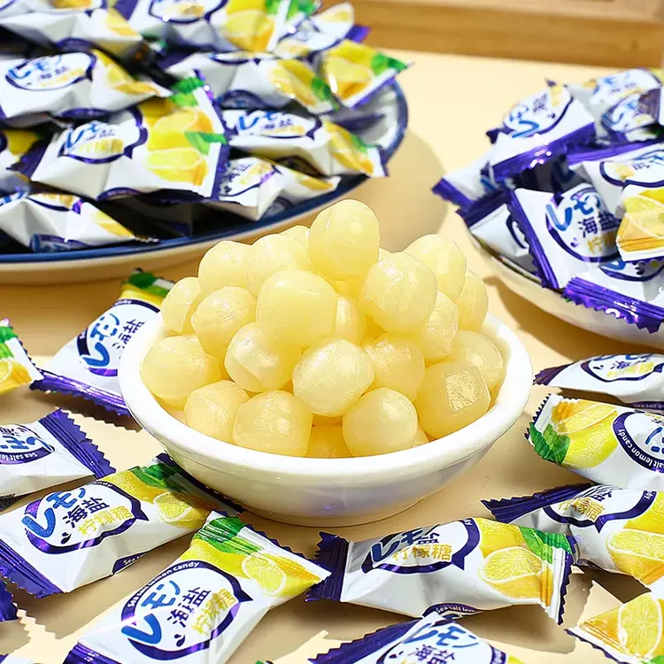 亲劲海盐咸柠檬味硬糖网红高颜值年货招待会议咸甜酸休闲零食糖果