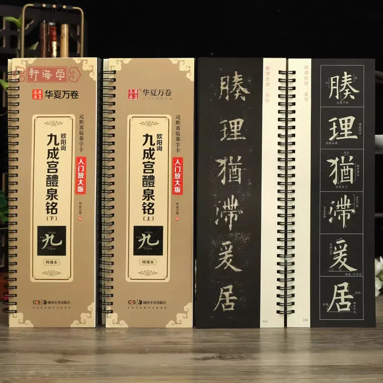 学海轩共2本欧阳询九成宫醴泉铭上下入门放大版范字书写视频近距