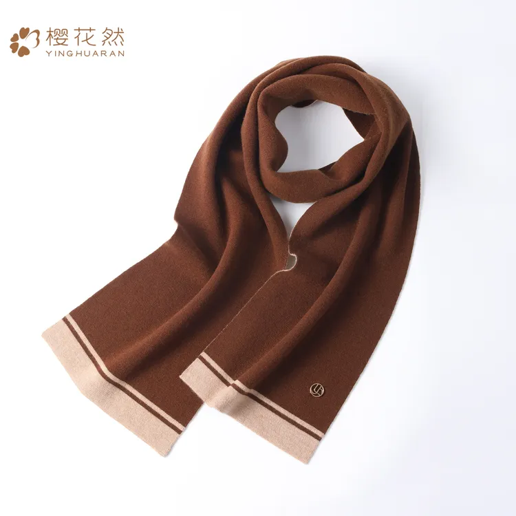 100%绵羊毛围巾2025年秋冬加厚保暖防寒时尚简约围脖高档节日送礼