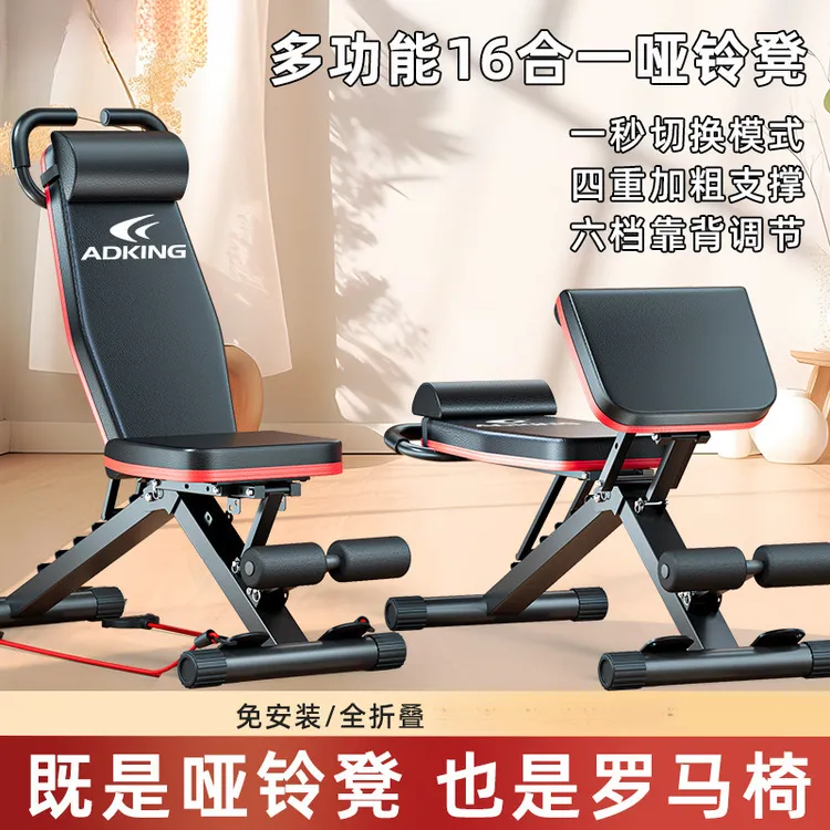 哑铃凳罗马椅卧推男士仰卧起坐辅助器家用健身椅运动器材专业椅子